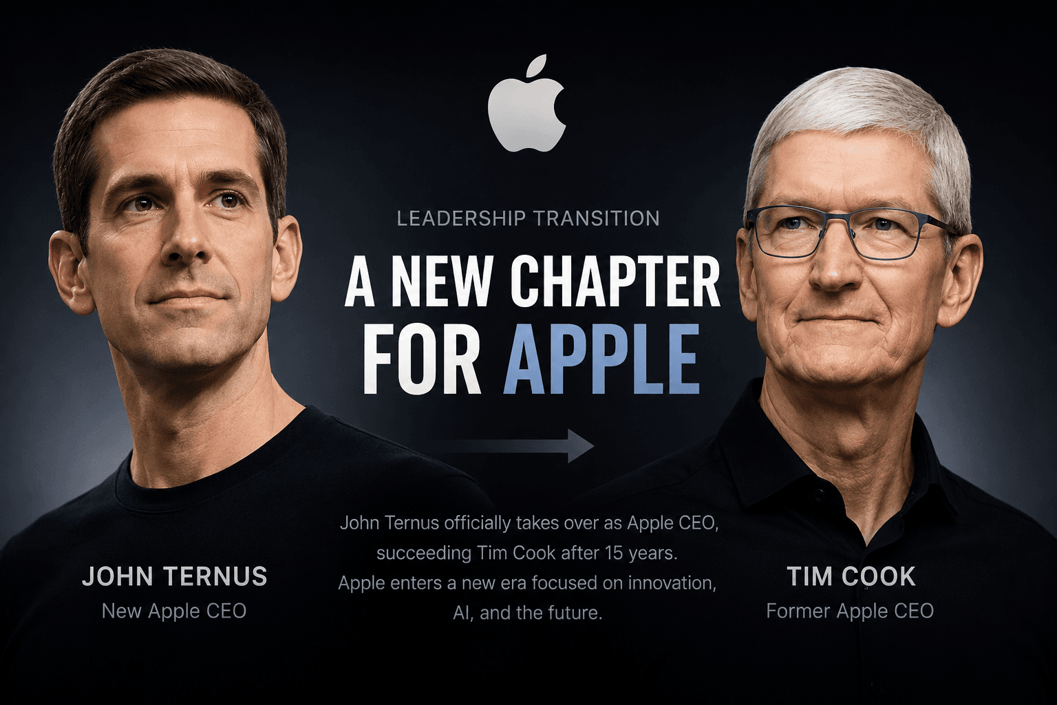 John Ternus Officially Takes Over as Apple CEO After Tim Cook